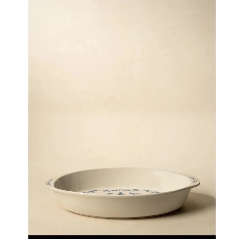 McGee &‎ Co Holiday Stoneware Baker Serving Dish Blue - Christmas 2024